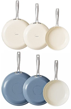 Redchef Non Stick Ceramic Frying Pan Set, Non Toxic Ceramic Pans for Cooking, 8" 9.5" 11" Skillet Set, No PFAS & PTFE & PFOA with Stainless Steel Handle, Dishwasher & Oven Saf Redchef Non Stick Ceramic Frying Pan Set, Non Toxic Ceramic Pans for Cooking, 8" 9.5" 11" Skillet Set, No PFAS & PTFE & PFOA with Stainless Steel Handle, Dishwasher & Oven Saf