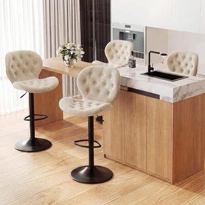 GRUSIGN Bar Stools Set of 4, Modern Swivel Adjustable Bar Chairs, Chenille Fabric Upholstered Counter Height Bar Stools with Backrest, Comfort Barstools for Kitchen Island, Home Bar, Khaki GRUSIGN Bar Stools Set of 4, Modern Swivel Adjustable Bar Chairs, Chenille Fabric Upholstered Counter Height Bar Stools with Backrest, Comfort Barstools for Kitchen Island, Home Bar, Khaki