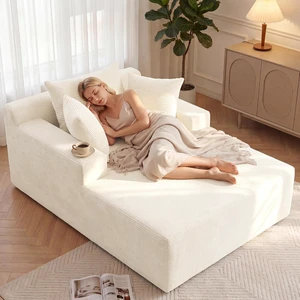 66" Chaise Lounge Chair Indoor, Oversized Boneless Lounge Chair with 3 Pillows, Cloud Reading Chair for Living Room Bedroom, Deep Seat Sleeper Couch, No Assembly Required 66" Chaise Lounge Chair Indoor, Oversized Boneless Lounge Chair with 3 Pillows, Cloud Reading Chair for Living Room Bedroom, Deep Seat Sleeper Couch, No Assembly Required