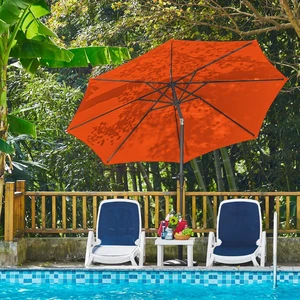 ROWHY 10ft Patio Umbrella Outdoor Table Umbrella Patio Market Umbrella with Push Button Tilt and Crank 8 Ribs for Garden, Lawn, Deck, Backyard & Pool, Orange ROWHY 10ft Patio Umbrella Outdoor Table Umbrella Patio Market Umbrella with Push Button Tilt and Crank 8 Ribs for Garden, Lawn, Deck, Backyard & Pool, Orange