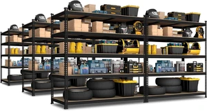 47"W x 18"D x 72"H Garage Storage Shelves, 5-Tier Metal Shelving 47"W x 18"D x 72"H Garage Storage Shelves, 5-Tier Metal Shelving