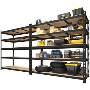 48"W x 24"D x 72"H Garage Storage Shelves, 5-Tier Metal Shelving 48"W x 24"D x 72"H Garage Storage Shelves, 5-Tier Metal Shelving