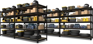 48"W x 24"D x 72"H Garage Storage Shelves, 5-Tier Metal Shelving 48"W x 24"D x 72"H Garage Storage Shelves, 5-Tier Metal Shelving