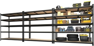 48"W x 24"D x 72"H Garage Storage Shelves, 5-Tier Metal Shelving 48"W x 24"D x 72"H Garage Storage Shelves, 5-Tier Metal Shelving