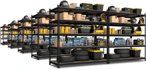 47"W x 18"D x 72"H Garage Storage Shelves, 5-Tier Metal Shelving 47"W x 18"D x 72"H Garage Storage Shelves, 5-Tier Metal Shelving