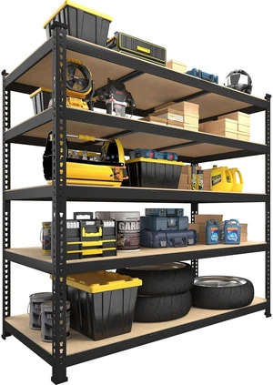 47"W x 18"D x 72"H Garage Storage Shelves, 5-Tier Metal Shelving 47"W x 18"D x 72"H Garage Storage Shelves, 5-Tier Metal Shelving