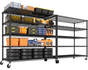 48"W x 24"D x 81"H Heavy Duty Wire Shelving with Wheels, 2400 LBS 48"W x 24"D x 81"H Heavy Duty Wire Shelving with Wheels, 2400 LBS