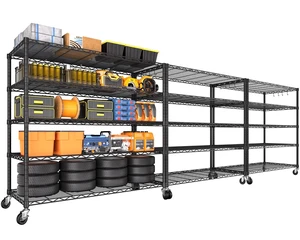 48"W x 24"D x 81"H Heavy Duty Wire Shelving with Wheels, 2400 LBS 48"W x 24"D x 81"H Heavy Duty Wire Shelving with Wheels, 2400 LBS
