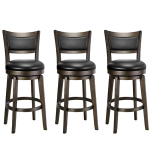 Swivel Bar Stools Set of 3, 26 Inch Counter Height Barstools Swivel Bar Stools Set of 3, 26 Inch Counter Height Barstools