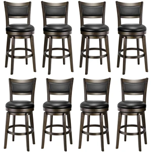Swivel Bar Stools Set of 8, 24 Inch Counter Height Barstools Swivel Bar Stools Set of 8, 24 Inch Counter Height Barstools