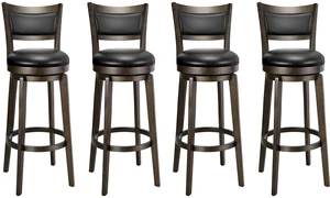 Swivel Bar Stools Set of 4, 34 Inch Extra Tall Bar Height Swivel Bar Stools Set of 4, 34 Inch Extra Tall Bar Height