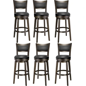 Swivel Bar Stools Set of 6, 30 Inch Bar Height Barstools Swivel Bar Stools Set of 6, 30 Inch Bar Height Barstools