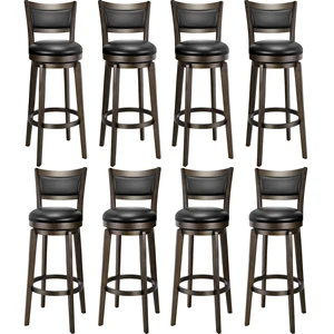 Swivel Bar Stools Set of 8, 34 Inch Extra Tall Bar Height Swivel Bar Stools Set of 8, 34 Inch Extra Tall Bar Height