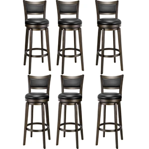 Swivel Bar Stools Set of 6, 34 Inch Extra Tall Bar Height Swivel Bar Stools Set of 6, 34 Inch Extra Tall Bar Height