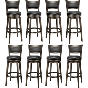 Swivel Bar Stools Set of 8, 32 Inch Tall Bar Height Barstools Swivel Bar Stools Set of 8, 32 Inch Tall Bar Height Barstools
