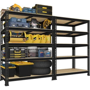 Garage Storage Shelves, 5 Tier Adjustable Metal Shelving, 2 Pack Garage Storage Shelves, 5 Tier Adjustable Metal Shelving, 2 Pack