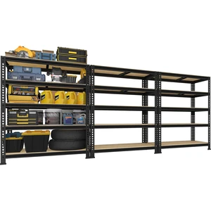 Garage Storage Shelves, 5 Tier Adjustable Metal Shelving, 3 Pack Garage Storage Shelves, 5 Tier Adjustable Metal Shelving, 3 Pack