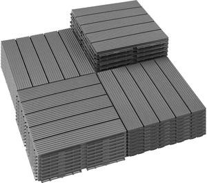 36 PCS Plastic Interlocking Patio Deck Tiles Outdoor All Weather 36 PCS Plastic Interlocking Patio Deck Tiles Outdoor All Weather