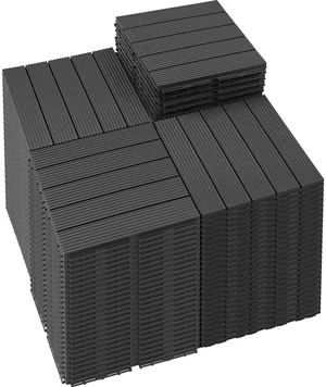 108 PCS Plastic Interlocking Patio Deck Tiles Outdoor All Weather 108 PCS Plastic Interlocking Patio Deck Tiles Outdoor All Weather