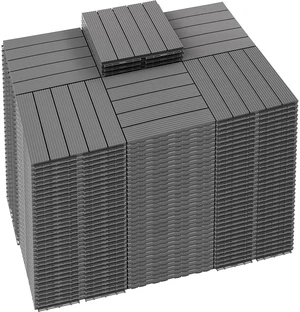 216 PCS Plastic Interlocking Patio Deck Tiles Outdoor All Weather 216 PCS Plastic Interlocking Patio Deck Tiles Outdoor All Weather