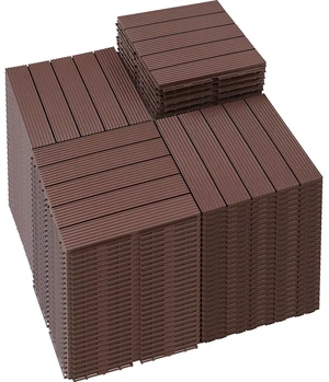 108 PCS Plastic Interlocking Patio Deck Tiles Outdoor All Weather 108 PCS Plastic Interlocking Patio Deck Tiles Outdoor All Weather