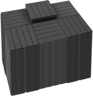 216 PCS Plastic Interlocking Patio Deck Tiles Outdoor All Weather 216 PCS Plastic Interlocking Patio Deck Tiles Outdoor All Weather