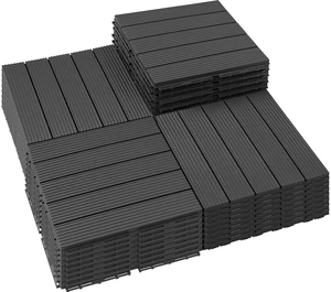 36 PCS Plastic Interlocking Patio Deck Tiles Outdoor All Weather 36 PCS Plastic Interlocking Patio Deck Tiles Outdoor All Weather