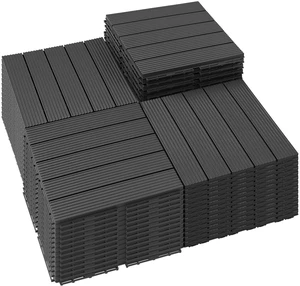 54 PCS Plastic Interlocking Patio Deck Tiles Outdoor All Weather 54 PCS Plastic Interlocking Patio Deck Tiles Outdoor All Weather