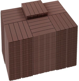 216 PCS Plastic Interlocking Patio Deck Tiles Outdoor All Weather 216 PCS Plastic Interlocking Patio Deck Tiles Outdoor All Weather