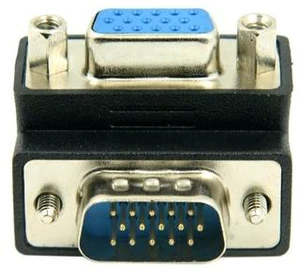 270 Degree Right Angled VGA SVGA 15pin Male to Female Extension Adapter 270 Degree Right Angled VGA SVGA 15pin Male to Female Extension Adapter