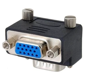 90 Degree Up Angled VGA SVGA Male to Female Extension Adapter for Monitor Projector 90 Degree Up Angled VGA SVGA Male to Female Extension Adapter for Monitor Projector