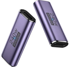 USB C Female to Female Adapter USB C Coupler Supporting 240W Fast Charging/40Gbps Data Transfer USB Type C Extender with 8K@60Hz Video for MacBook iPad Thunderbolt 4/3-2 Pack USB C Female to Female Adapter USB C Coupler Supporting 240W Fast Charging/40Gbps Data Transfer USB Type C Extender with 8K@60Hz Video for MacBook iPad Thunderbolt 4/3-2 Pack