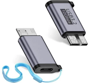 USB C to Micro B Adapter 10Gbps Micro B to USB C Adapter 3.2 USB Type C Female to Micro B Male Converter Adapter for Hard Drive Cable External Hard SSD Drive Tablet Phone Laptop 2 Pack USB C to Micro B Adapter 10Gbps Micro B to USB C Adapter 3.2 USB Type C Female to Micro B Male Converter Adapter for Hard Drive Cable External Hard SSD Drive Tablet Phone Laptop 2 Pack