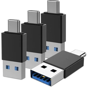 USB C to USB 3.0 Adapter (4 Pack) Type C Male to USB 3.0 Male Converter Compatible with Mobile Phones Computers Notebook Computers Black USB C to USB 3.0 Adapter (4 Pack) Type C Male to USB 3.0 Male Converter Compatible with Mobile Phones Computers Notebook Computers Black