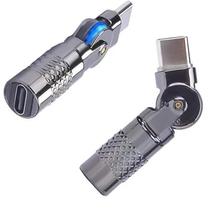 USB C Female to USB C Male 180 Rotating Fast Charge Adapter 2PCS for Phone 15/15pro/15plus/15 pro max Laptop Tablet USB C Female to USB C Male 180 Rotating Fast Charge Adapter 2PCS for Phone 15/15pro/15plus/15 pro max Laptop Tablet