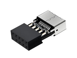USB 2.0 to USB 3.2 Gen 1 Header Extension Adapter for Mainboard with Type E Key-A Female Front Panel Socket to 9 Pin Header Internal Conversion Adapter USB 2.0 to USB 3.2 Gen 1 Header Extension Adapter for Mainboard with Type E Key-A Female Front Panel Socket to 9 Pin Header Internal Conversion Adapter