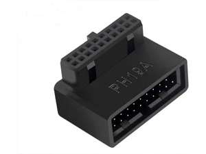 USB 3.0 90 Degree Motherboard Adapter 19 Pin/20 Pin Male to Female Extension Adapter L Turn Right Angle Socket for Desktop Motherboard (Up Angle PH19A) USB 3.0 90 Degree Motherboard Adapter 19 Pin/20 Pin Male to Female Extension Adapter L Turn Right Angle Socket for Desktop Motherboard (Up Angle PH19A)