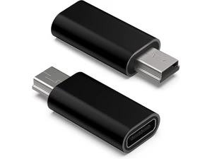 USB C to Mini USB Adapter Type C Female to Mini USB 2.0 Male Convert Connector Support Charge & Data Sync Compatible GoPro Hero 3+ MP3 Players Dash Cam Digital Camera Receiver etc(2-Pack) Black USB C to Mini USB Adapter Type C Female to Mini USB 2.0 Male Convert Connector Support Charge & Data Sync Compatible GoPro Hero 3+ MP3 Players Dash Cam Digital Camera Receiver etc(2-Pack) Black