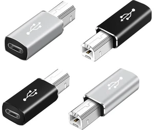 USB C to USB B Adapter 4-Pack USB C Female to Printer Male Converter Adapter Compatible with MIDIPrintersElectric Piano and Synthesizers Devices USB C to USB B Adapter 4-Pack USB C Female to Printer Male Converter Adapter Compatible with MIDIPrintersElectric Piano and Synthesizers Devices