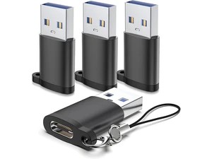 USB to USB C 3.0 Adapter 4 Pack Type C to USB A Converter USB-C Female to USB Male Compatible for Apple MacBook Pro Mac Book iPad iPhone 16 15 14 13 12 Pro Max Galaxy S20-S23 More Black USB to USB C 3.0 Adapter 4 Pack Type C to USB A Converter USB-C Female to USB Male Compatible for Apple MacBook Pro Mac Book iPad iPhone 16 15 14 13 12 Pro Max Galaxy S20-S23 More Black