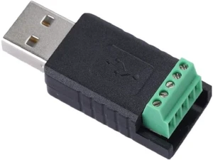 USB to RS485 Converter Adapter 3.3V 5V FTDI CHIP with Screw Terminals and Windows MacOS Linux Support (Black) USB to RS485 Converter Adapter 3.3V 5V FTDI CHIP with Screw Terminals and Windows MacOS Linux Support (Black)