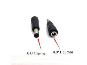 1 PCS 5.5 x 2.1 mm male to 4.0 x 1.35 mm Female DC Power Connector Adapter Converter 5.5*2.1 to 4.0*1.35 mm For Laptops 1 PCS 5.5 x 2.1 mm male to 4.0 x 1.35 mm Female DC Power Connector Adapter Converter 5.5*2.1 to 4.0*1.35 mm For Laptops