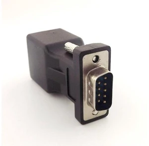 1pcs DB9 RS232 Male to RJ45 Female Extender Connector CAT5 5e Network Cable Adapter 1pcs DB9 RS232 Male to RJ45 Female Extender Connector CAT5 5e Network Cable Adapter
