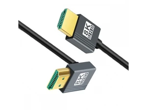 Up Angled HDMI 8K to HDMI 2.1 Ultra Soft High Flex HDTV Cable Hyper Super Flexible Cord 90 Degree High Speed Type-A Male to Male for Computer HDTV (1.0m) Up Angled HDMI 8K to HDMI 2.1 Ultra Soft High Flex HDTV Cable Hyper Super Flexible Cord 90 Degree High Speed Type-A Male to Male for Computer HDTV (1.0m)