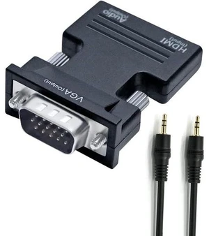 DTech HDMI to VGA Adapter with 3.5mm Audio Port (PC HDMI Source Output to VGA TV) for Old Computer Monitor Laptop Projector 1080P Video (Female HDMI in Male VGA Out adaptador) DTech HDMI to VGA Adapter with 3.5mm Audio Port (PC HDMI Source Output to VGA TV) for Old Computer Monitor Laptop Projector 1080P Video (Female HDMI in Male VGA Out adaptador)