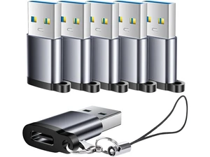USB to C Adapter 6 Pack USB to USBC Adapter USB A to C Adapter USBC to USB Adapter USB 3.0 to USB C Female USB-C to USB Adapter for iPhone 15 14 13 MacBook iPad AirPods and More Grey USB to C Adapter 6 Pack USB to USBC Adapter USB A to C Adapter USBC to USB Adapter USB 3.0 to USB C Female USB-C to USB Adapter for iPhone 15 14 13 MacBook iPad AirPods and More Grey