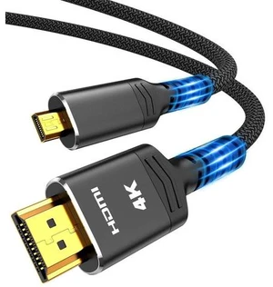 4K Micro HDMI to HDMI Cable 10 FT, Micro Male to HDMI Male Cable Nylon Braided Cord Adapter 2.0 4K@60HZ 2K@165HZ 18Gbps Compatible with Laptop Camera Monitor HDMI to Micro HDMI Black 4K Micro HDMI to HDMI Cable 10 FT, Micro Male to HDMI Male Cable Nylon Braided Cord Adapter 2.0 4K@60HZ 2K@165HZ 18Gbps Compatible with Laptop Camera Monitor HDMI to Micro HDMI Black