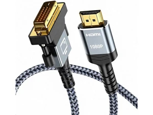HDMI A to DVI Adapter Cable 6FT High-Speed Gold-Plated Plug and Play Bi-Directional Nylon Braid 1080p DVI to HDMI Adapter for Televison/Monitor/Video Card/Graphics Card HDMI A to DVI Adapter Cable 6FT High-Speed Gold-Plated Plug and Play Bi-Directional Nylon Braid 1080p DVI to HDMI Adapter for Televison/Monitor/Video Card/Graphics Card