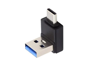USB3.0 Type A Male to USB 3.1 Type C Male Data 10Gbps Charge Adapter Up Angled 90 Degree for Phone Laptop USB3.0 Type A Male to USB 3.1 Type C Male Data 10Gbps Charge Adapter Up Angled 90 Degree for Phone Laptop