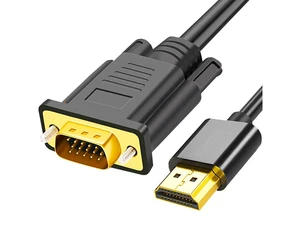 HDMI to VGA 6FT Gold-Plated HDMI to VGA Cable (Male to Male) Compatible for Computer Desktop Laptop PC Monitor Projector HDTV Raspberry Pi Xbox and More (1) HDMI to VGA 6FT Gold-Plated HDMI to VGA Cable (Male to Male) Compatible for Computer Desktop Laptop PC Monitor Projector HDTV Raspberry Pi Xbox and More (1)